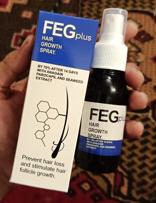 Feg Plus Beard & Hair Growth Serum Spray Powered By Nature For Visible Results | Best Quality Hair Growth Spray – Hair Serum – 60 Ml